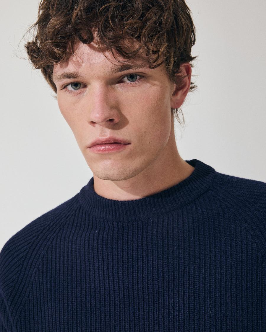 Scaglione ROUND NECK FISHERMAN MIX CASH NAVY Vendita Economica