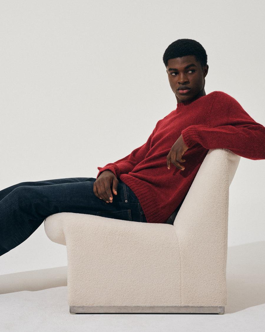 Scaglione ROUND NECK SEAMLESS MARTELLO MERLOT Italia