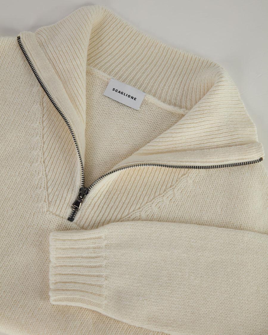 Scaglione MOCK NECK ZIP SOFTWOOL ICE Promozione