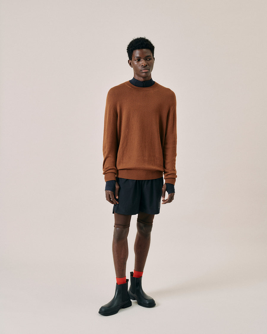 Scaglione ROUND NECK SEAMLESS MERINO RHUM Pezzi Unici