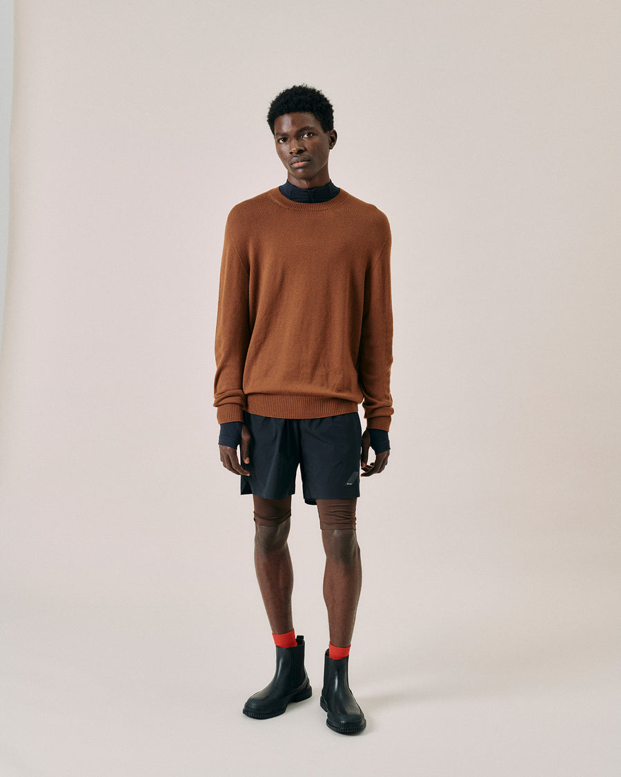 Scaglione ROUND NECK SEAMLESS MERINO RHUM Pezzi Unici