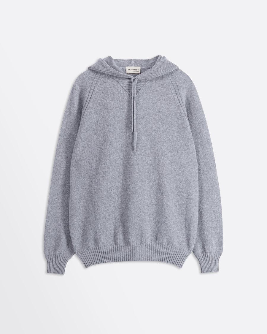 Scaglione HOODIE RAGLAN HYBRD CASHMERE GREY Offerte