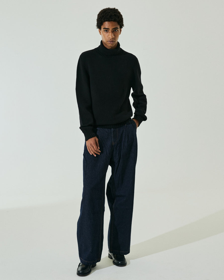 Scaglione TURTLE NECK SOFT HYBRD CASHMERE BLACK 2025