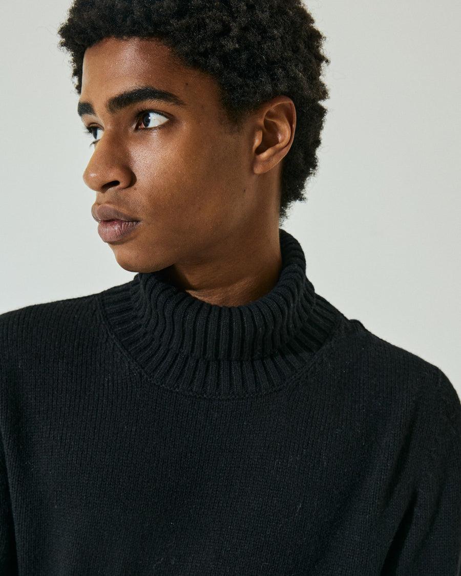 Scaglione TURTLE NECK SOFT HYBRD CASHMERE BLACK 2025