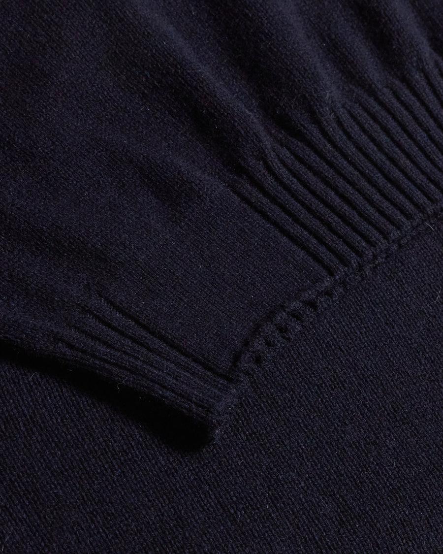Scaglione ROUND NECK SOFT HYBRD CASHMERE NAVY Italia