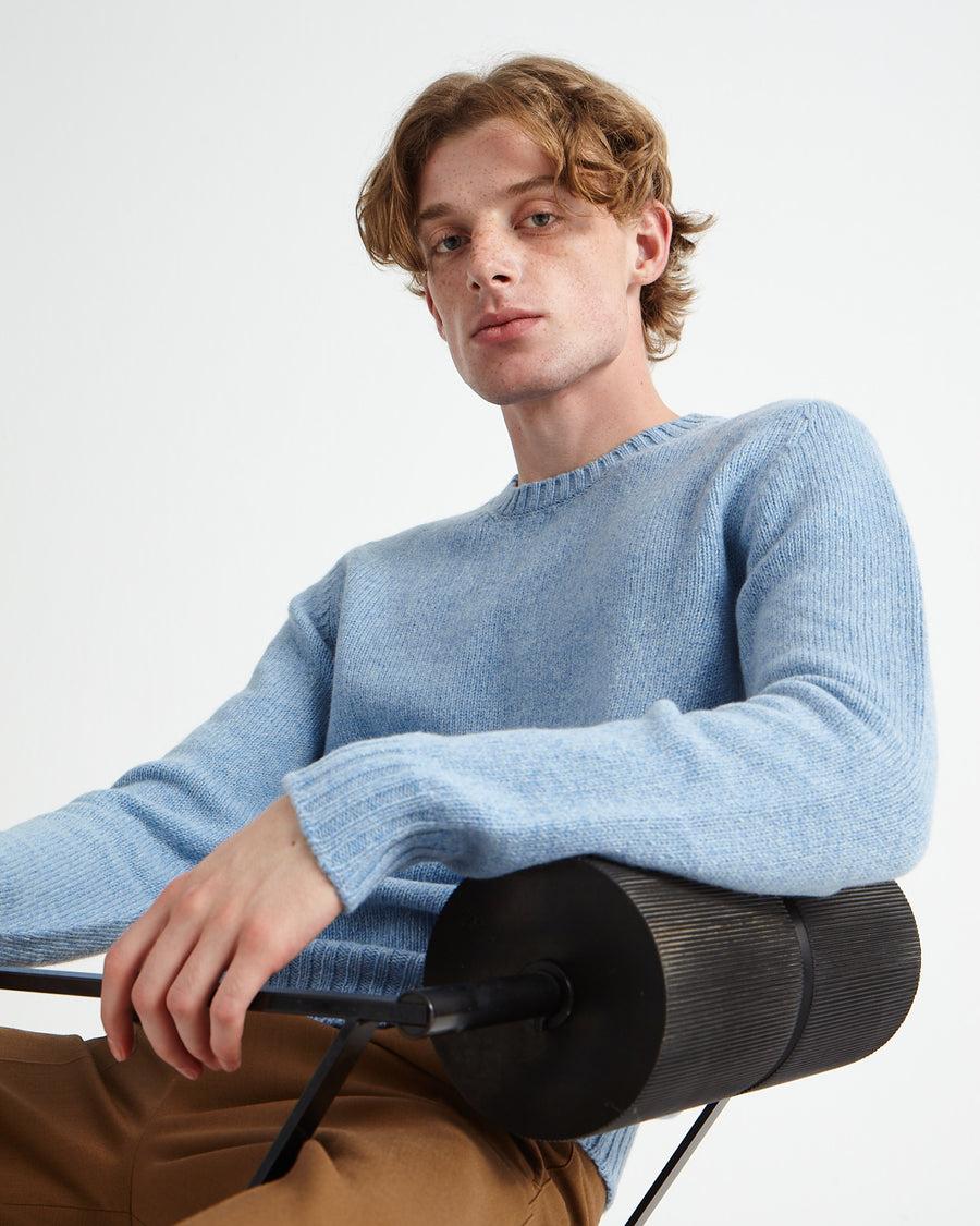 Scaglione ROUND NECK SEAMLESS SOFTWOOL BABYBLUE Promozione Limitata
