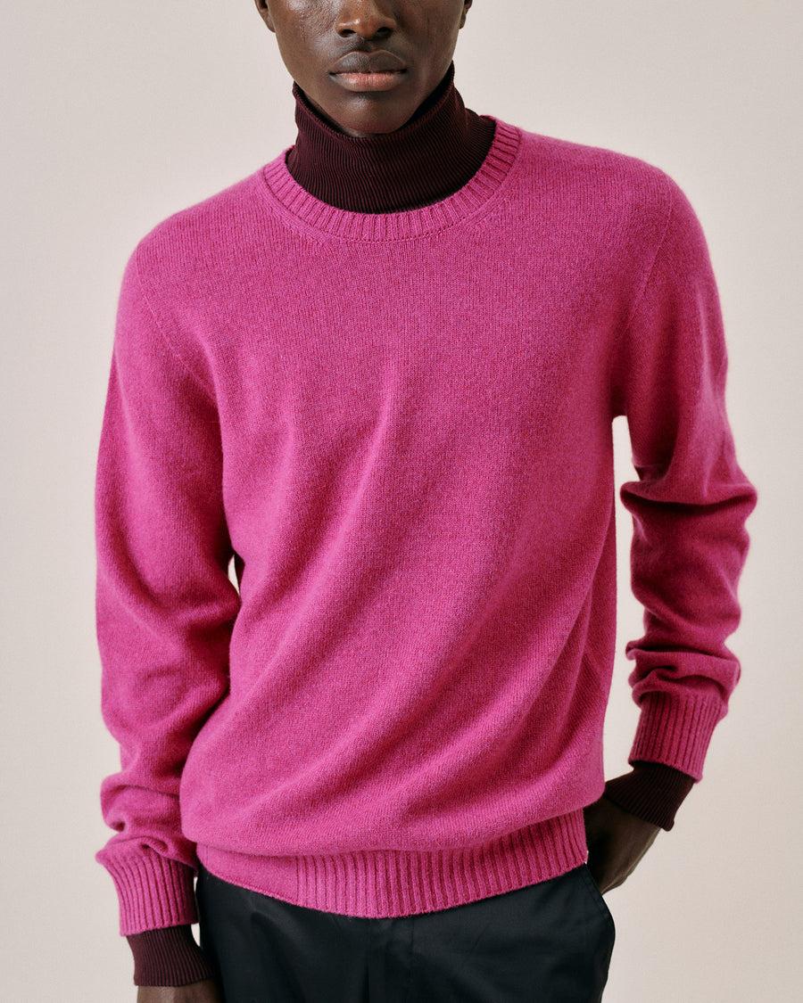 Scaglione ROUND NECK SEAMLESS HYBRD CASHMERE DAHLIA Prezzo Ridotto