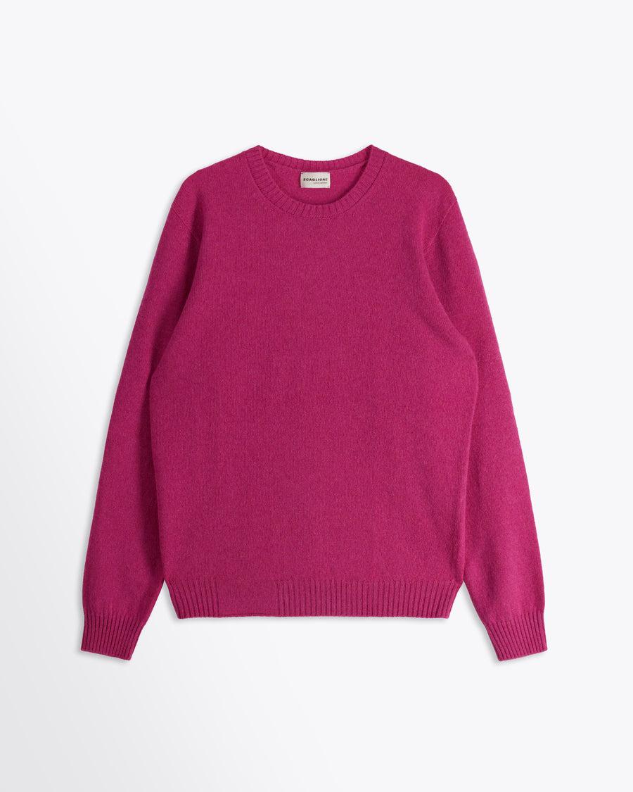 Scaglione ROUND NECK SEAMLESS HYBRD CASHMERE DAHLIA Prezzo Ridotto