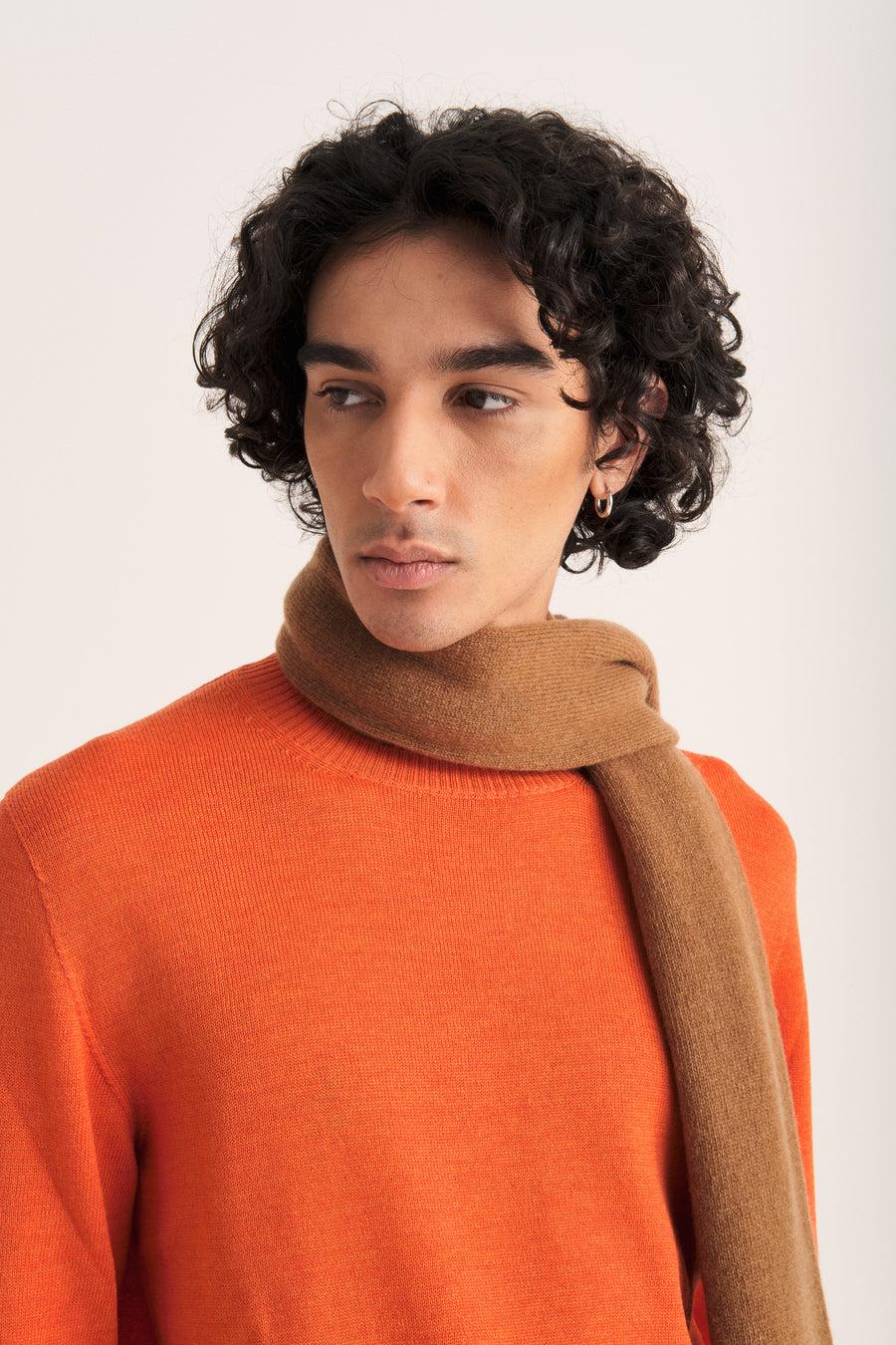 Scaglione ROUND NECK SEAMLESS MERINO CARROT Online
