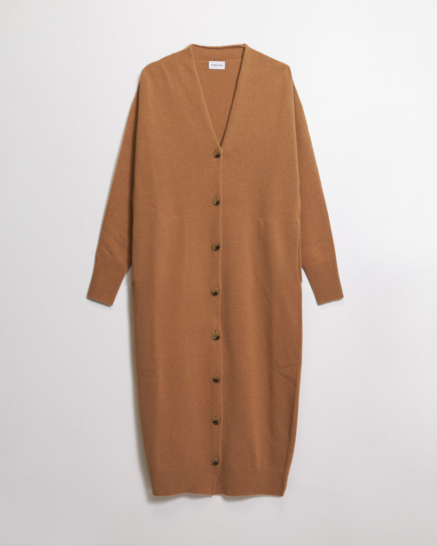 Scaglione CARDIGAN LUNGO SEAMLESS CARAMEL Vendita Calda