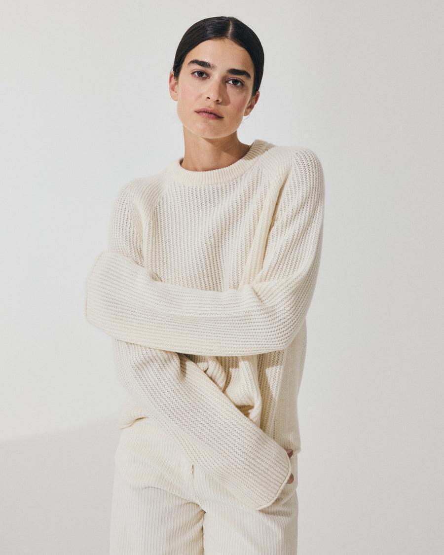 Scaglione ROUND NECK RAGLAN FISHERMAN MILK Nuova