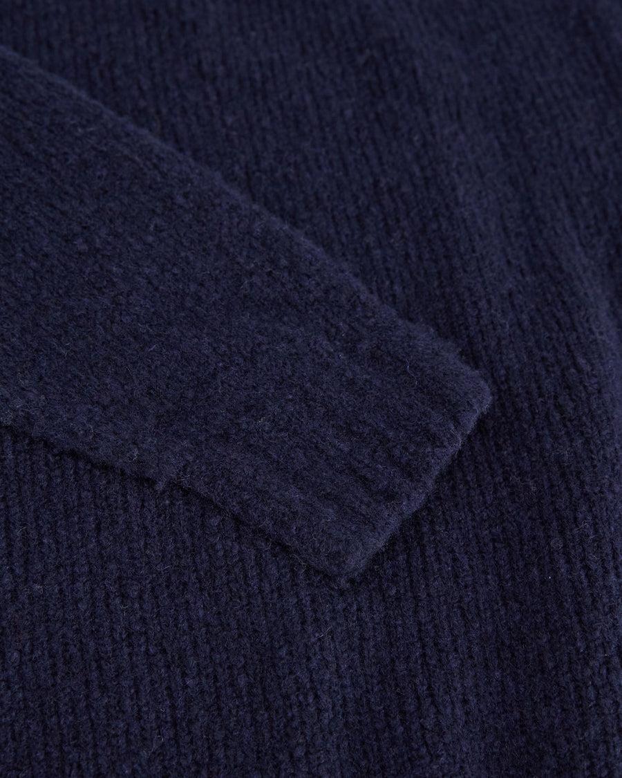 Scaglione ROUND NECK OVER PUFFED CASHMERE NAVY Negozi Online