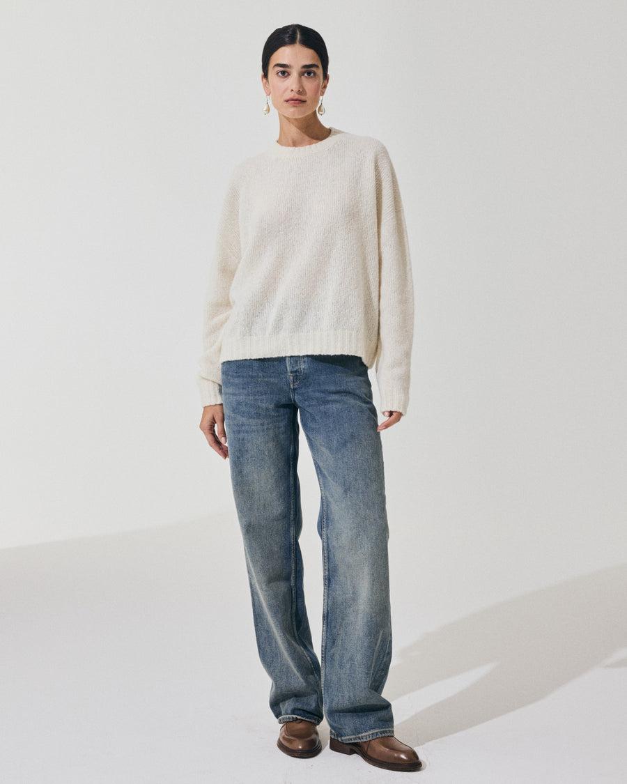 Scaglione ROUND NECK OVER PUFFED CASHMERE MILK Acquista Ora