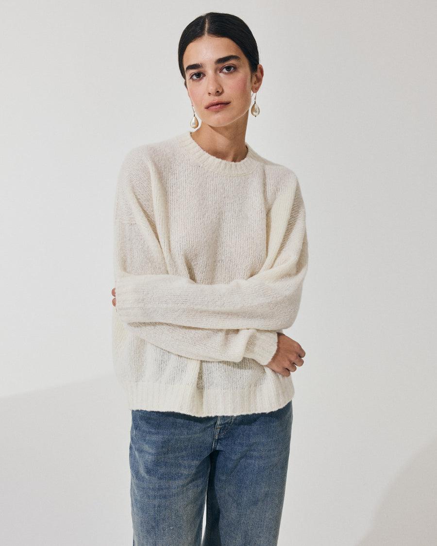 Scaglione ROUND NECK OVER PUFFED CASHMERE MILK Acquista Ora