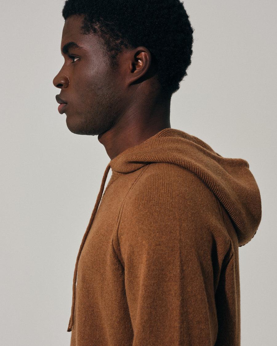 Scaglione HOODY RAGLAN HYBRD CASHMERE RHUM Sottocosto