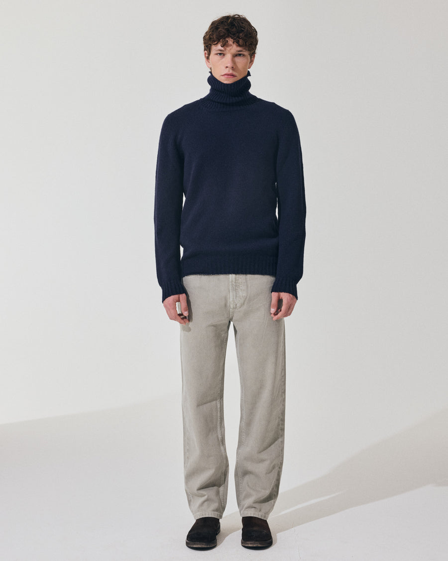 Scaglione TURTLE NECK SEAMLESS SOFTWOOL DKNAVY Offerta