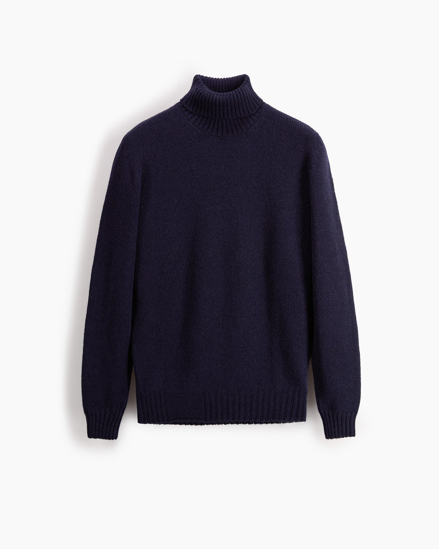 Scaglione TURTLE NECK SEAMLESS SOFTWOOL DKNAVY Offerta