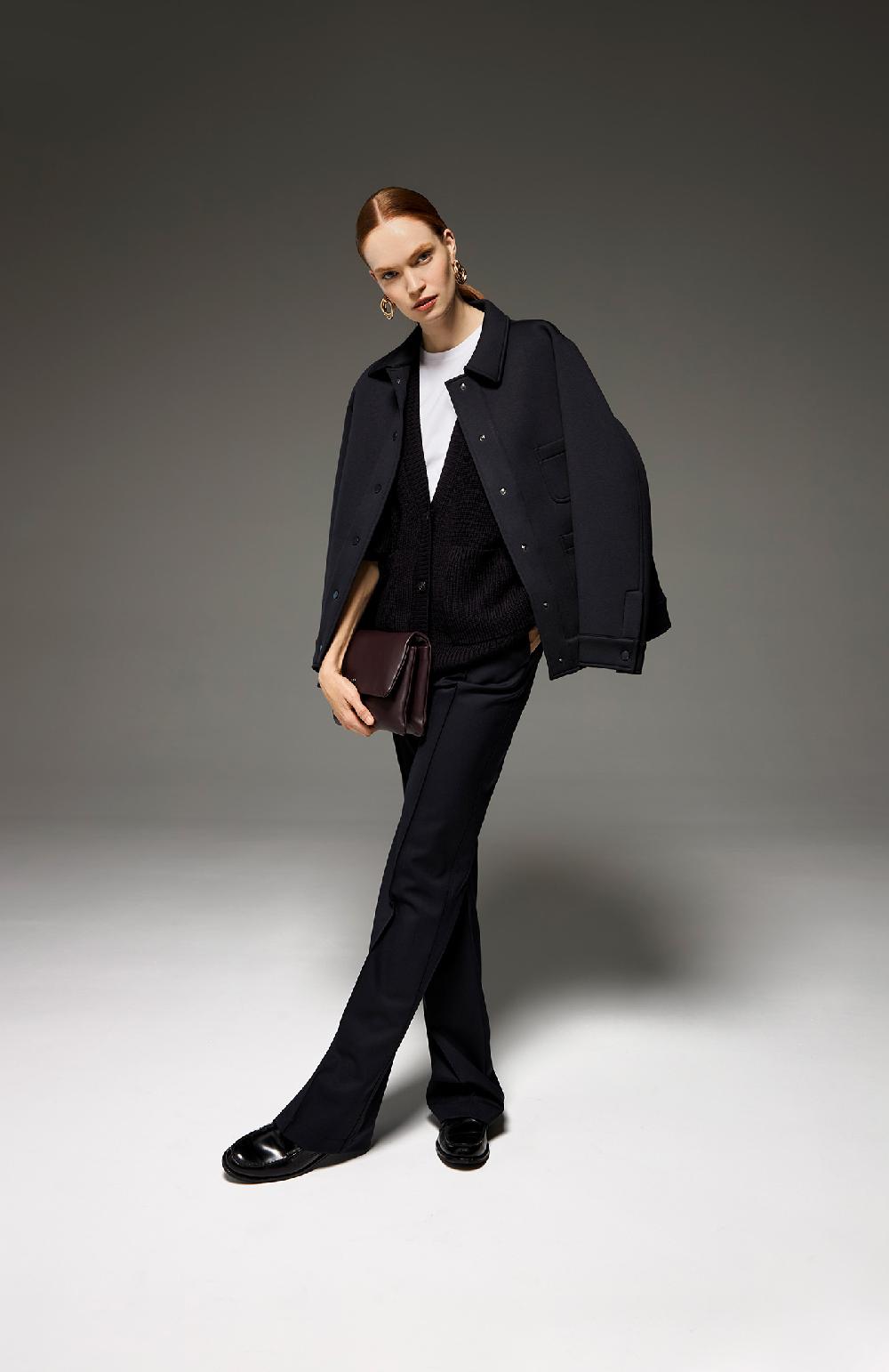 Seventy Giaccca camicia in neoprene con bottoncini automatici - Col. Nero Consegna Veloce