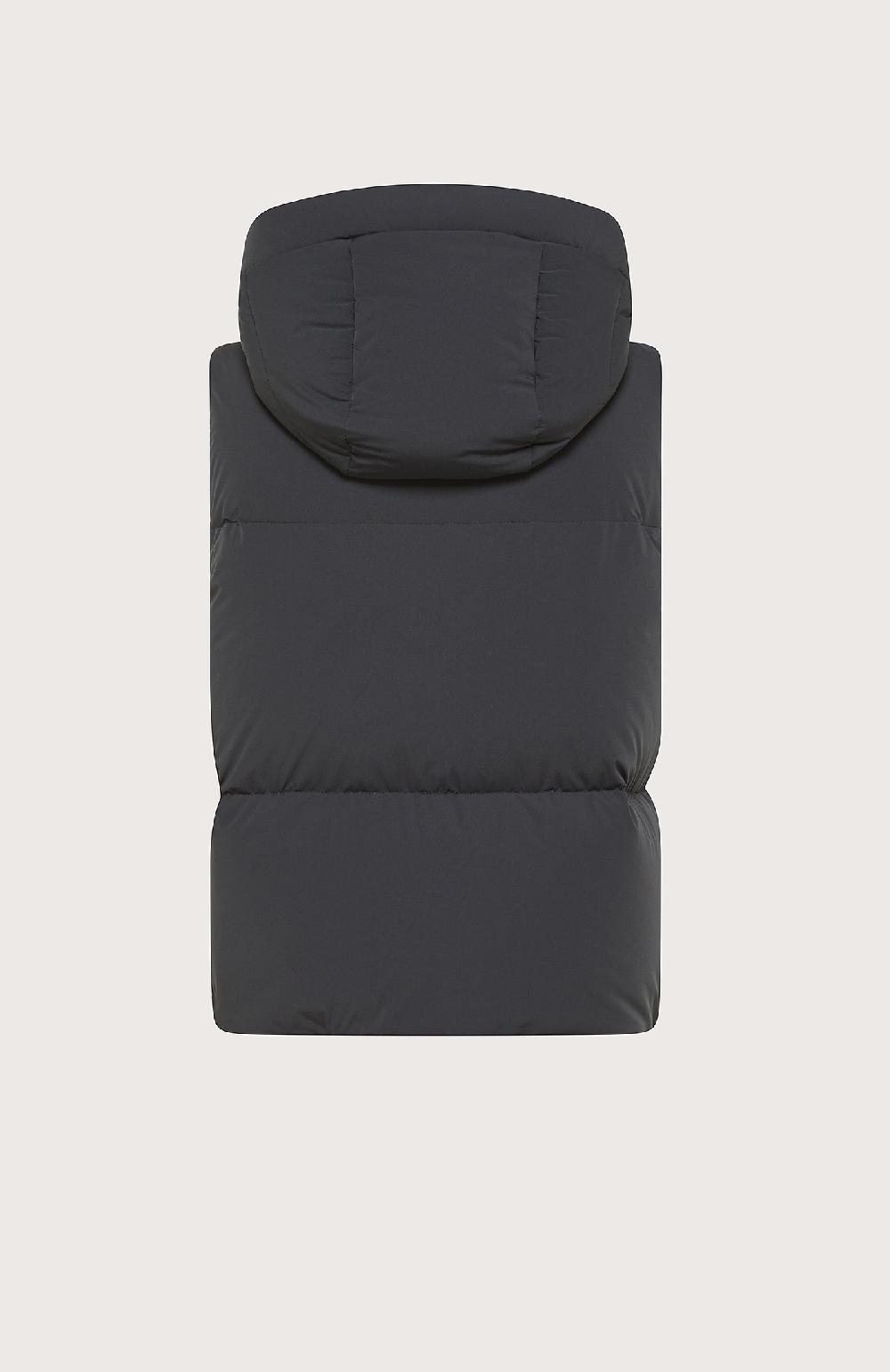 Seventy Gilet imbottito a collo alto con cappuccio - Col. Nero Sottocosto
