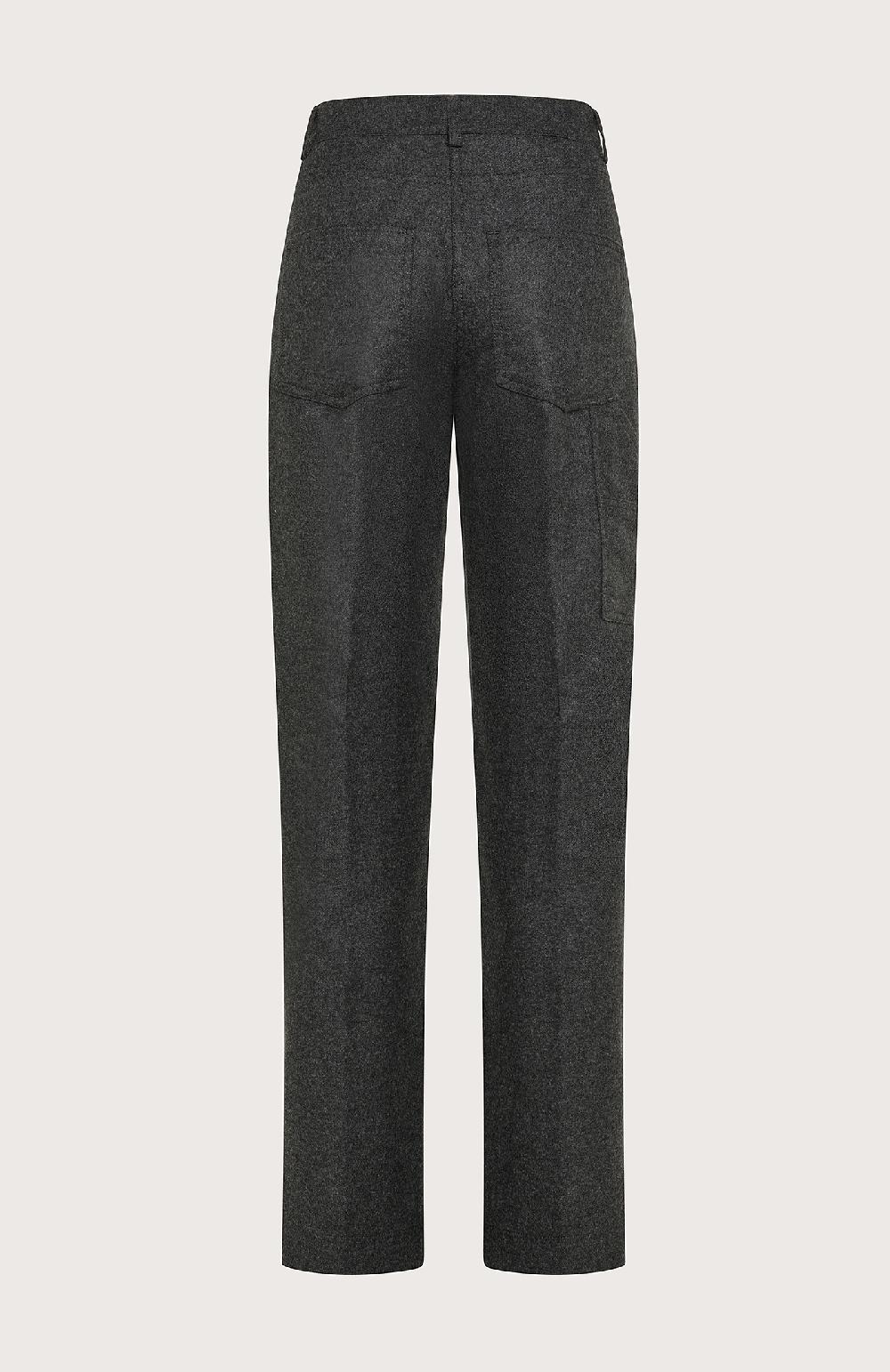 Seventy Pantaloni lunghi a vita alta in flanella - Col. Grigio Online