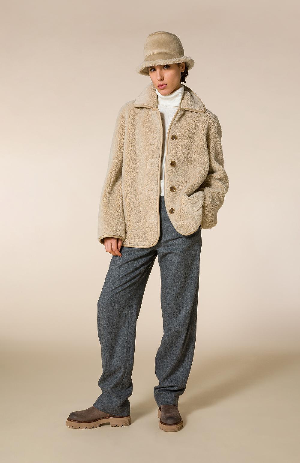 Seventy Pantaloni lunghi a vita alta in flanella - Col. Grigio Online