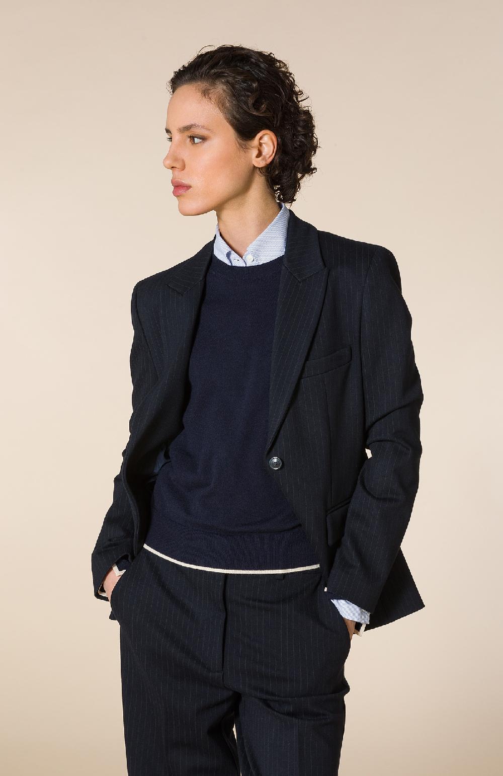 Seventy Camicia taglio corto a righe - Col. Blu Offerte