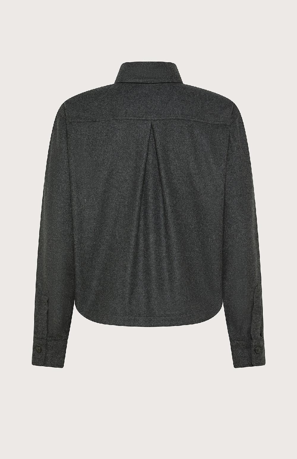 Seventy Overshirt boxy in flanella misto lana - Col. Grigio Hotsell