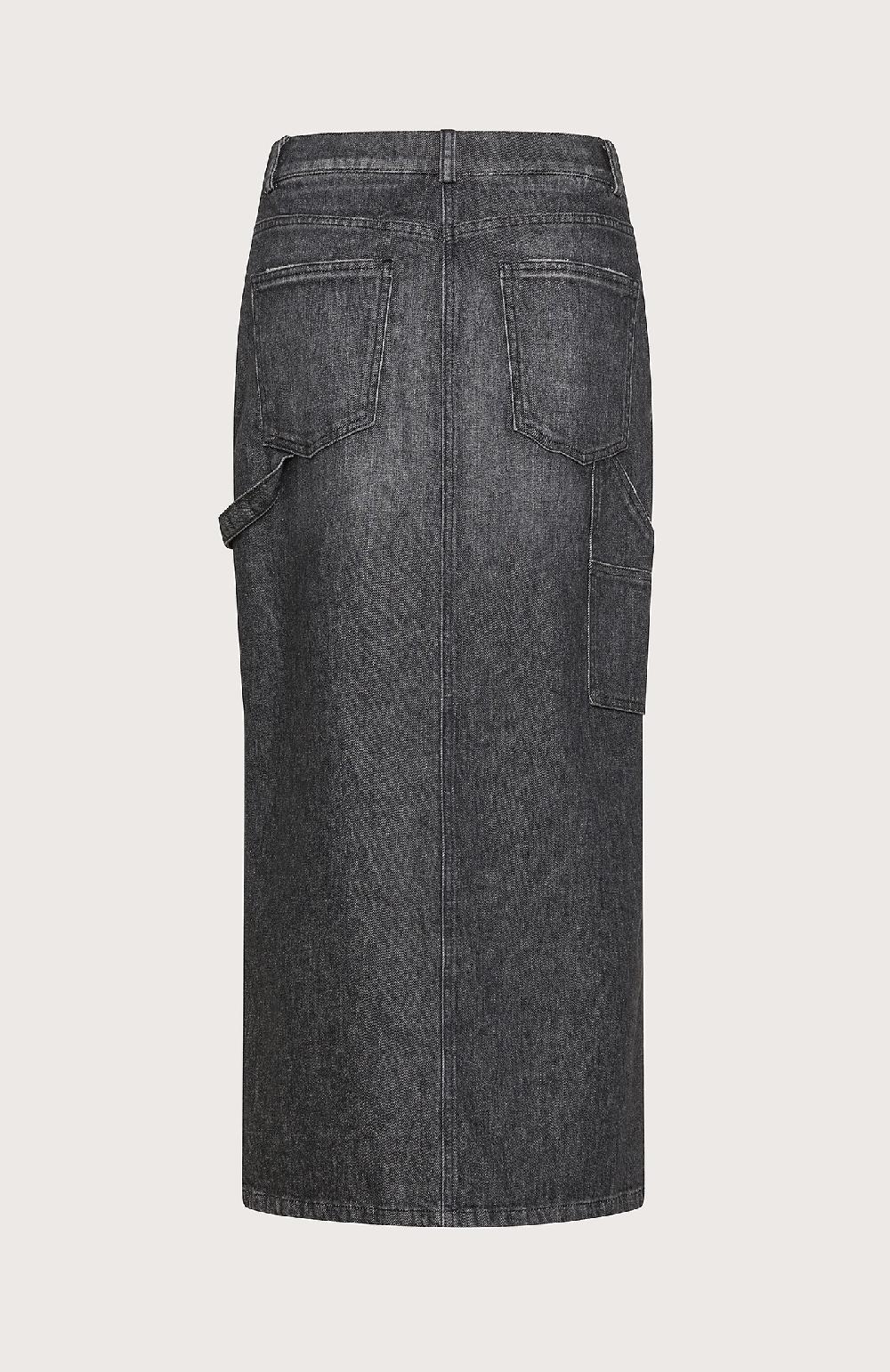 Seventy Gonna lunga in denim washed - Col. Grigio Saldi Di Fabbrica