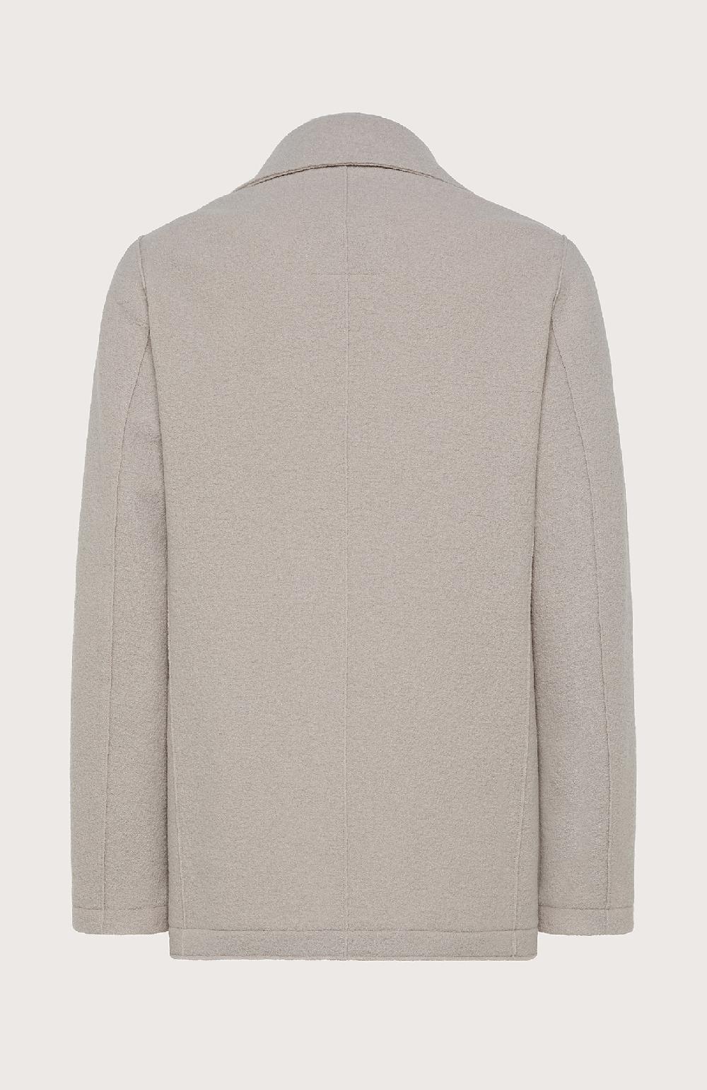 Seventy Cappotto corto doppiopetto in lana cotta pesante - Col. Neutro Italia