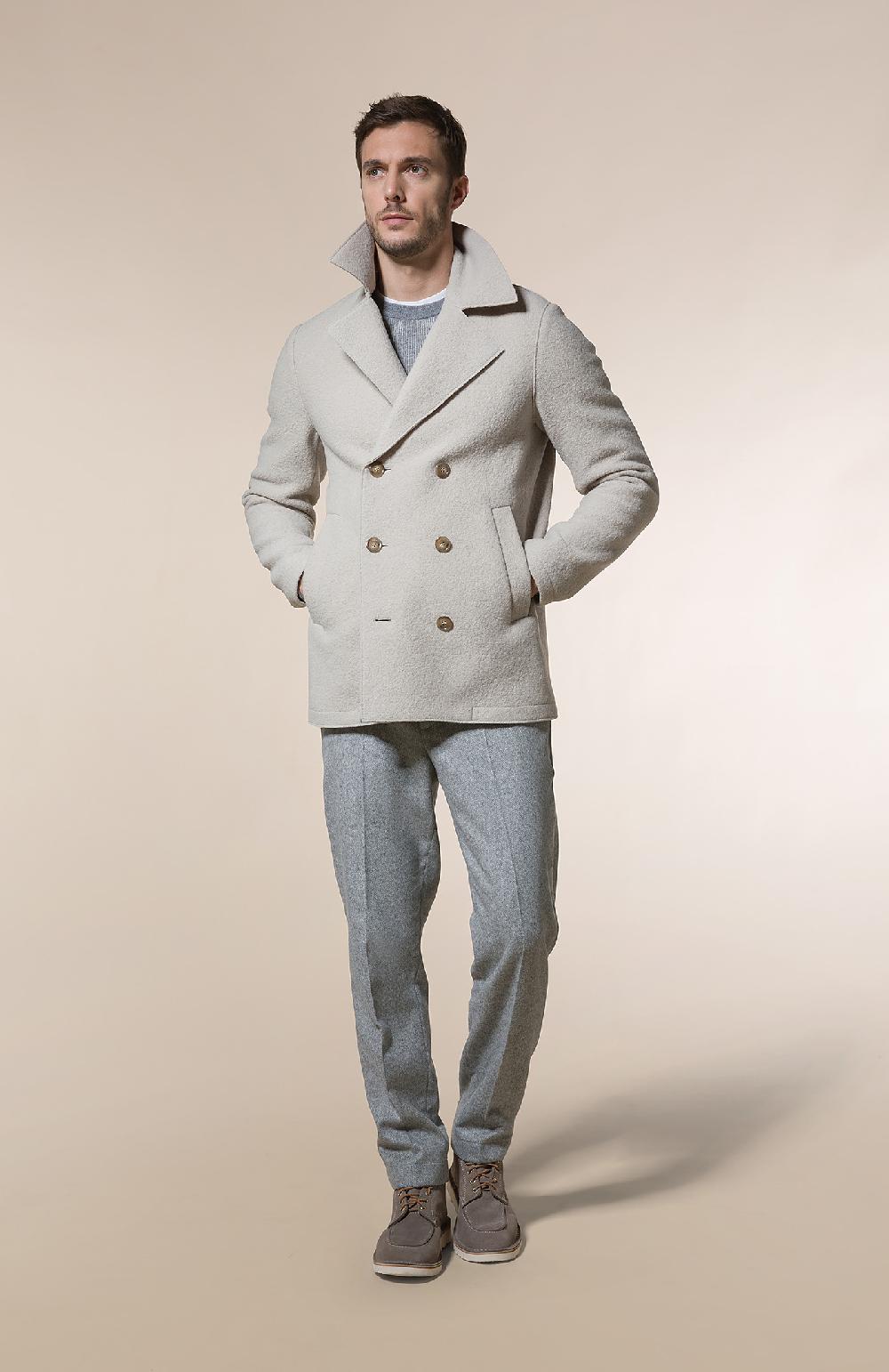 Seventy Pantalone chino realizzato in microfantasia mistolana - Col. Grigio In Linea