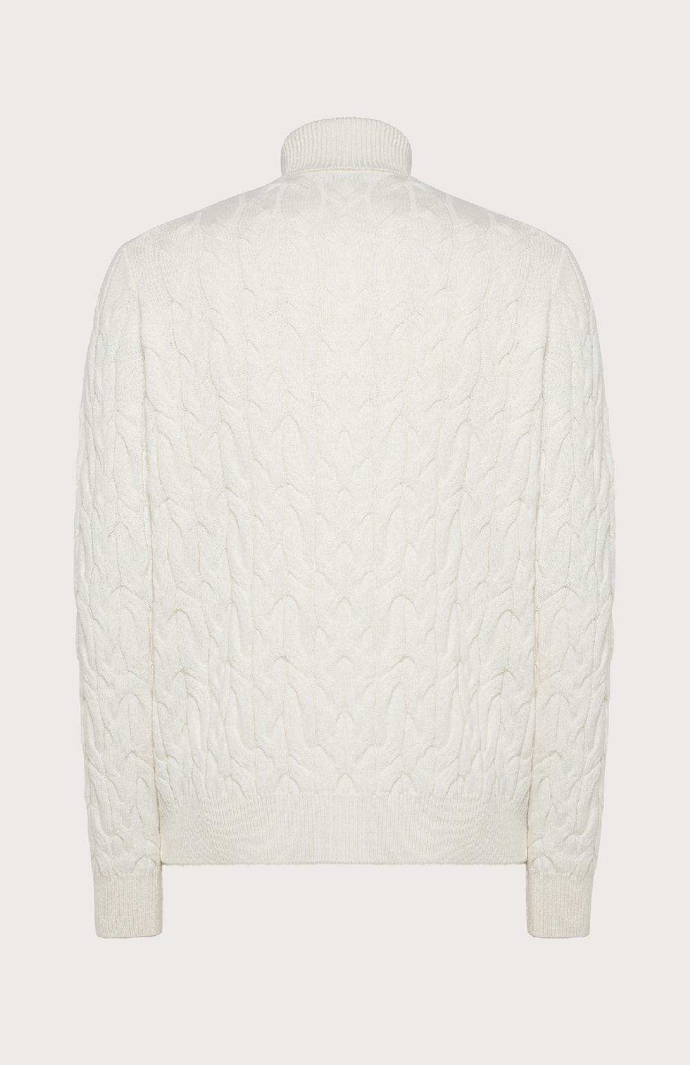Seventy Maglione collo alto a treccia alternata - Col. Neutro Nuovo