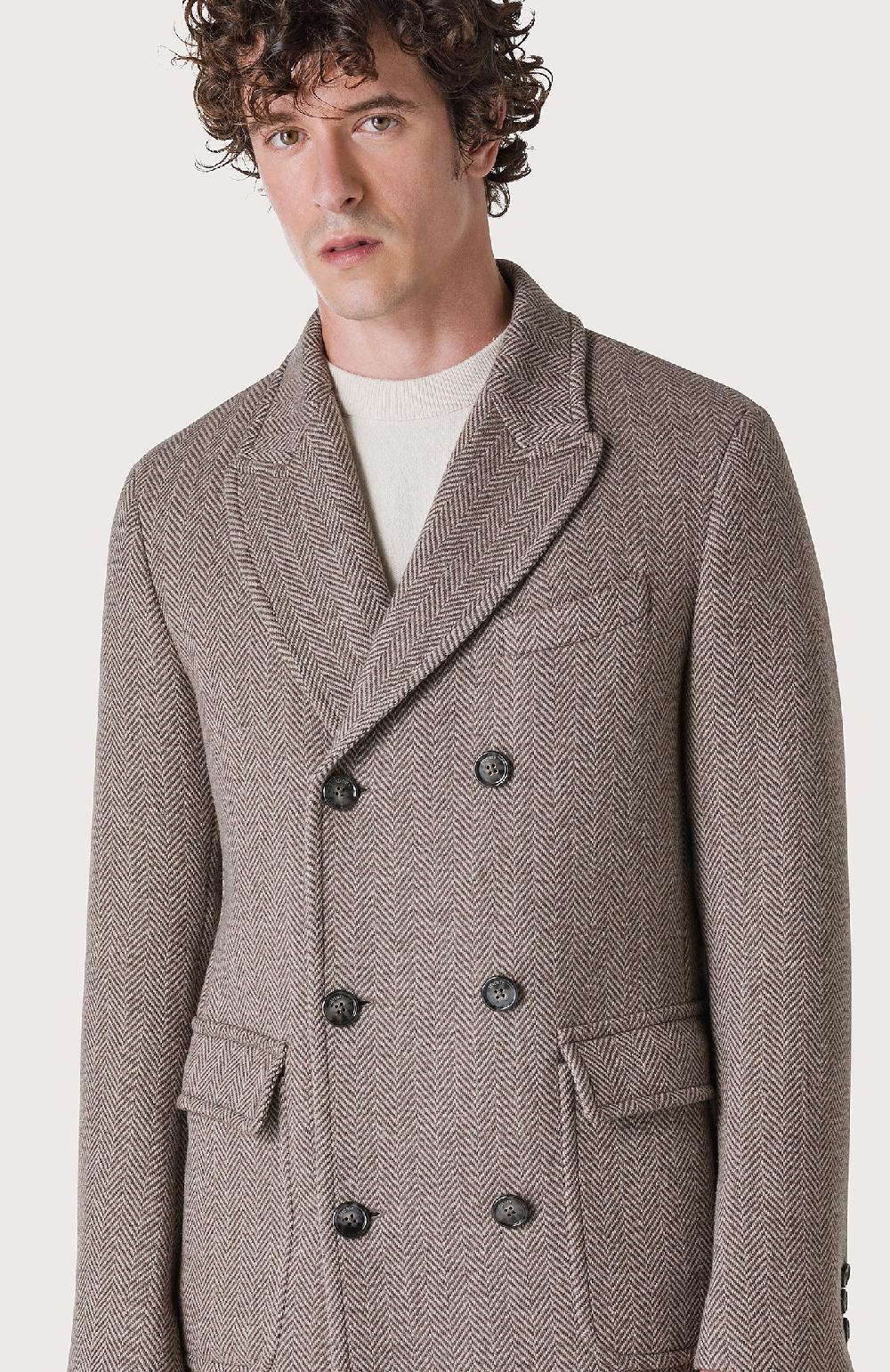 Seventy Cappotto doppiopetto con resca - Col. Marrone Promozione