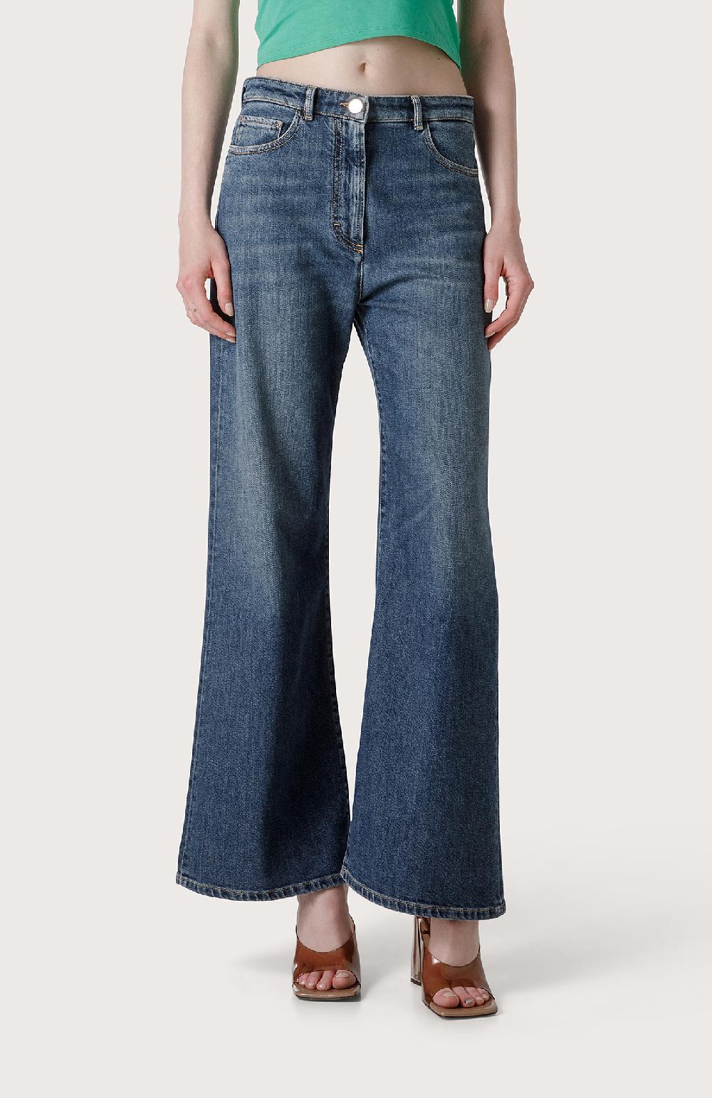 Seventy Pantalone denim a vita alta - Col. Blu Presa