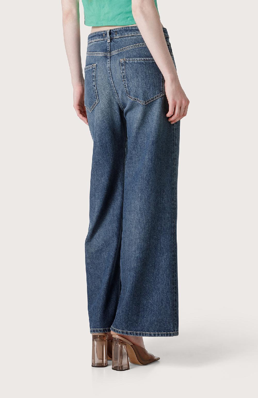 Seventy Pantalone denim a vita alta - Col. Blu Presa