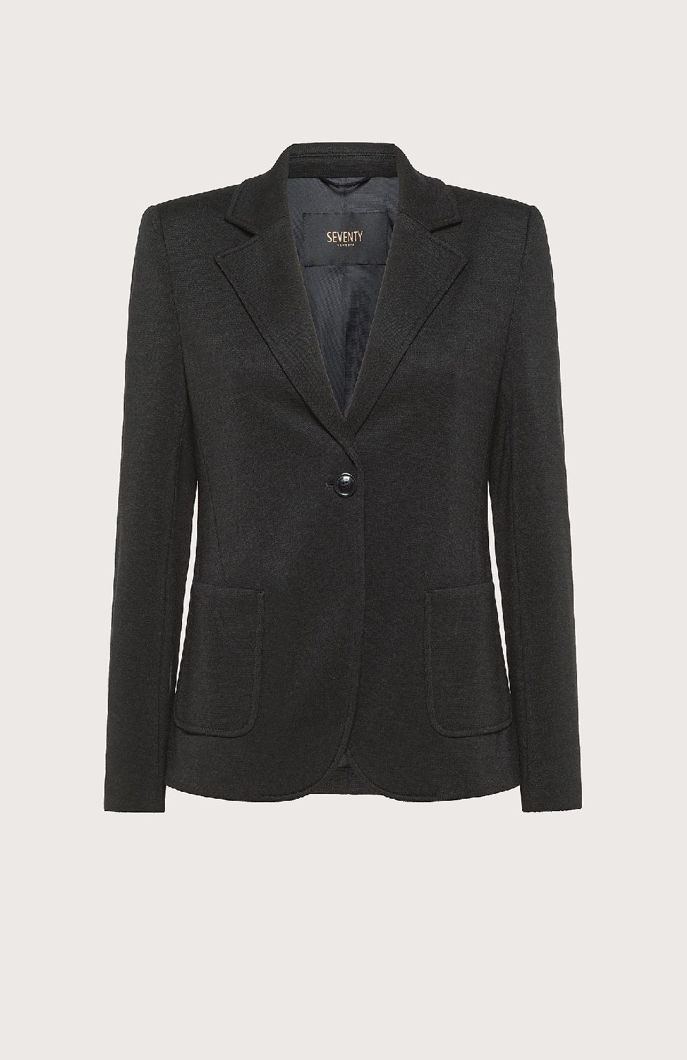 Seventy Giacca monopetto in maglia armaturata - Col. Nero