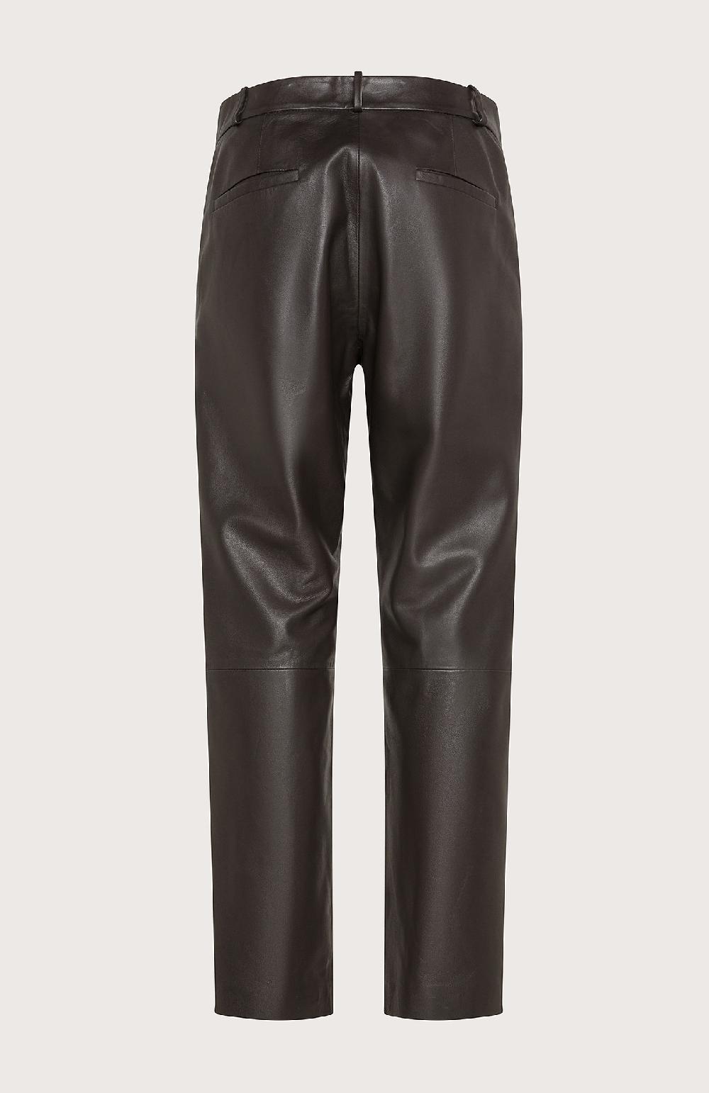 Seventy Pantalone slim fit in nappa morbida - Col. Marrone 2025