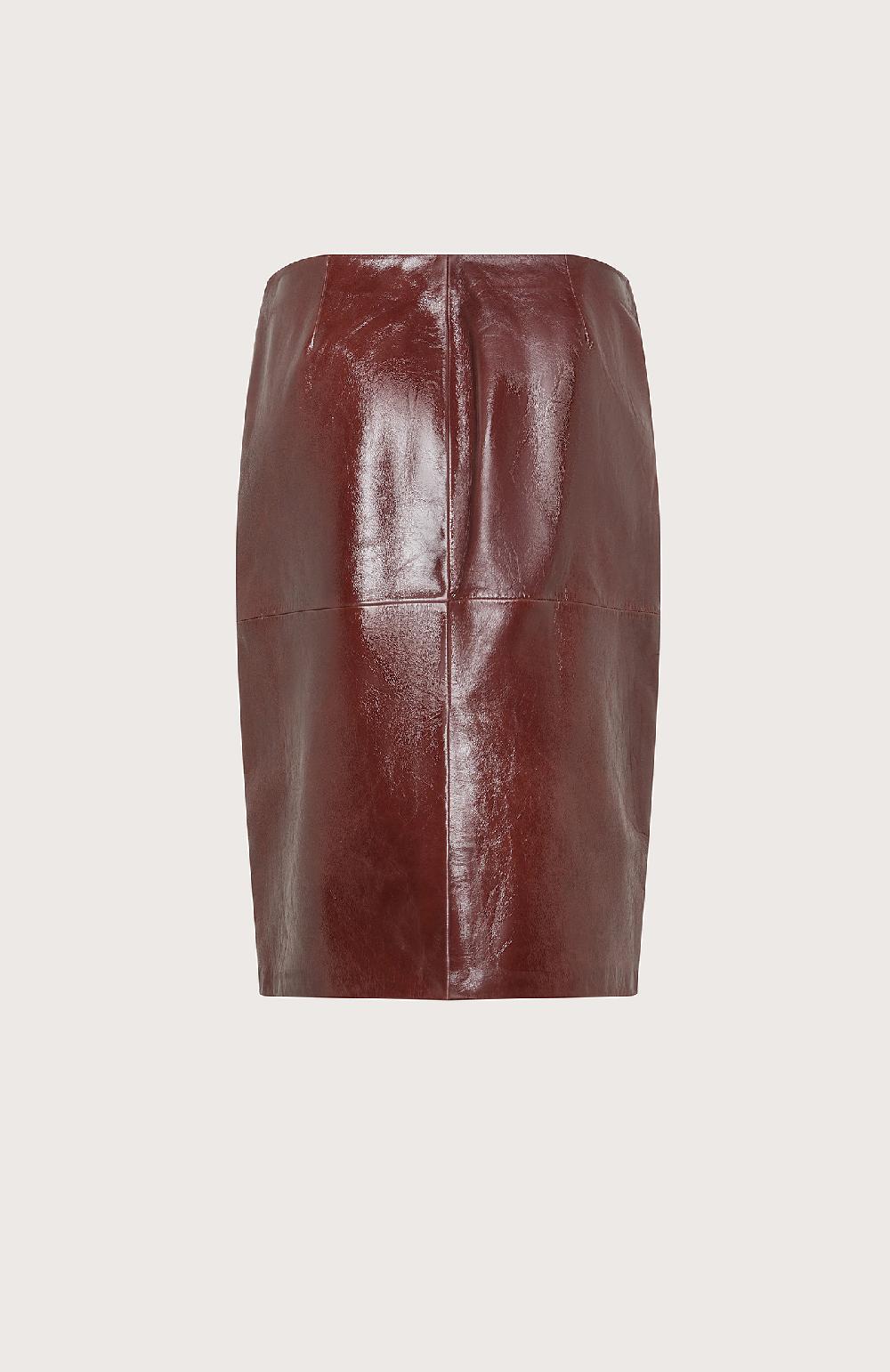 Seventy Gonna tubino in pelle effetto vintage - Col. Marrone 2025