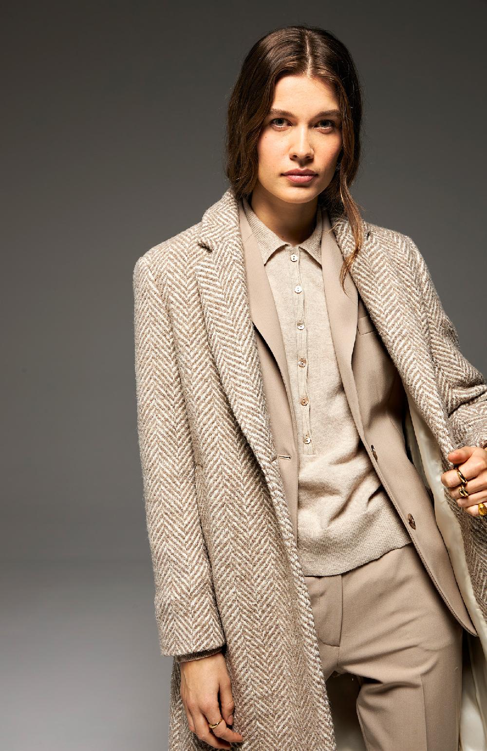 Seventy Pantalone slim fit alla caviglia in gabardina bistretch - Col. Neutro Promozione