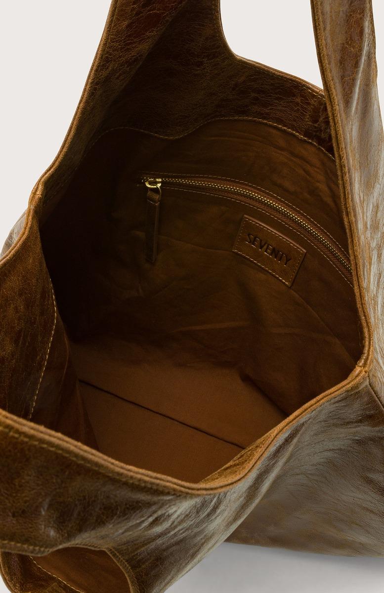Seventy Maxi pouch in pelle effetto vintage - Col. Marrone Qualità Garantita