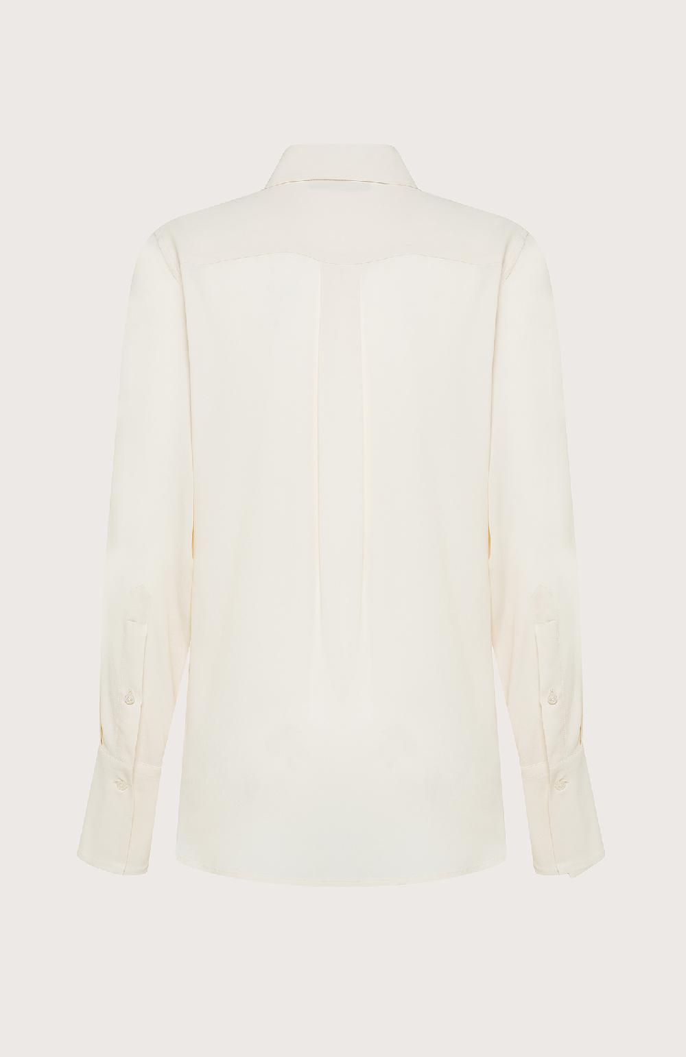 Seventy Camicia tinta unita in misto seta - Col. Neutro Outlet