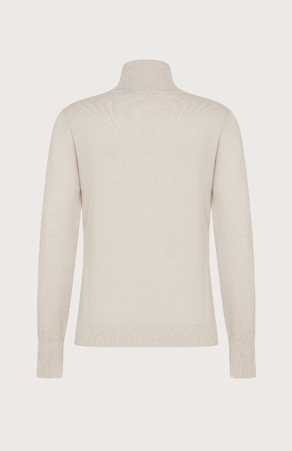 Seventy Maglione in viscosa stretch a collo alto - Col. Grigio Saldi Di Fabbrica