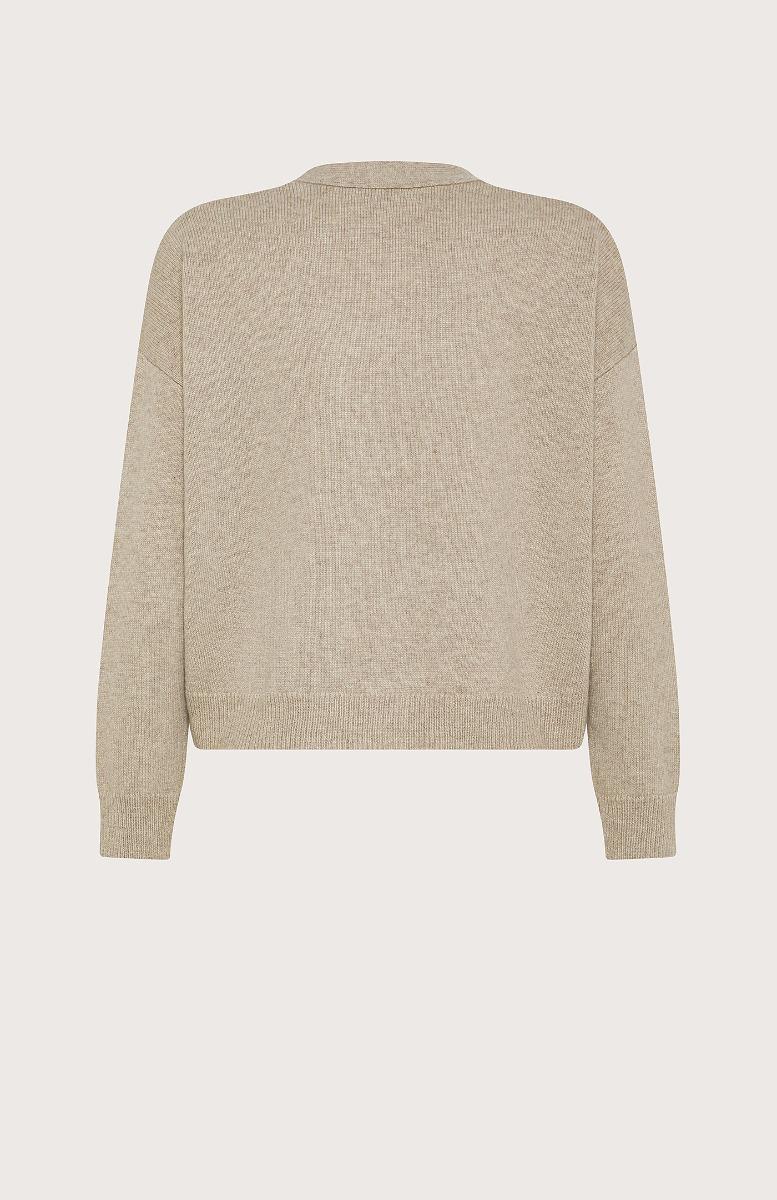 Seventy Cardigan boxy in misto lana - Col. Grigio Italia