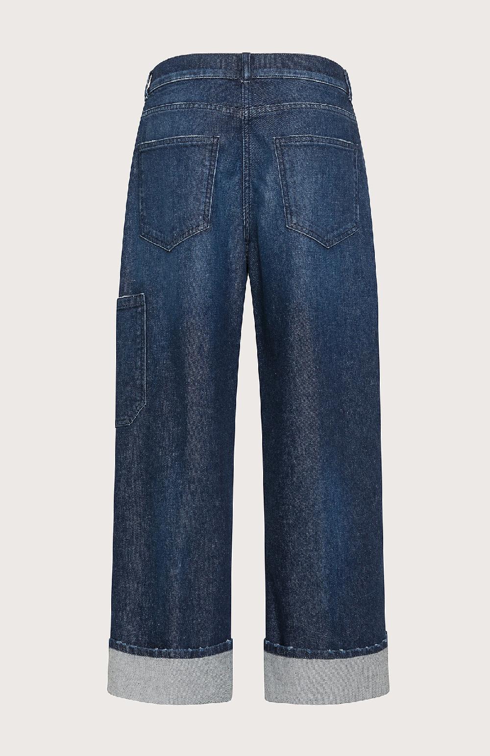 Seventy Pantaloni alla caviglia con orlo ripiegato in denim washed - Col. Blu Negozi Online