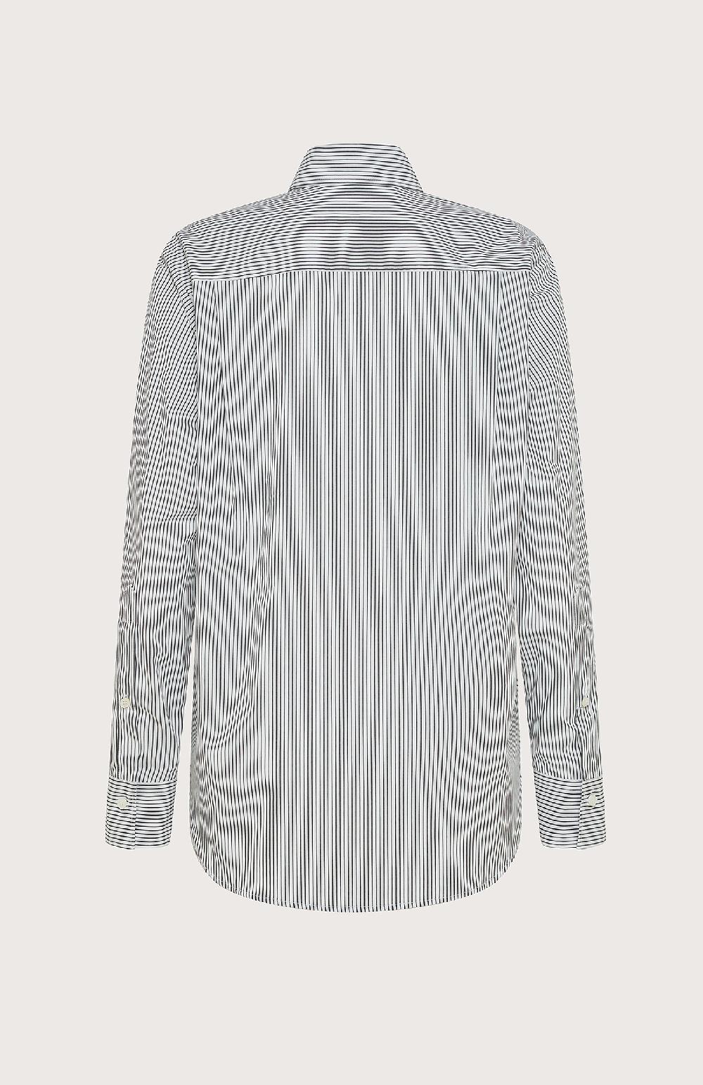Seventy Camicia in cotone a righe - Col. Nero Affare Del Giorno