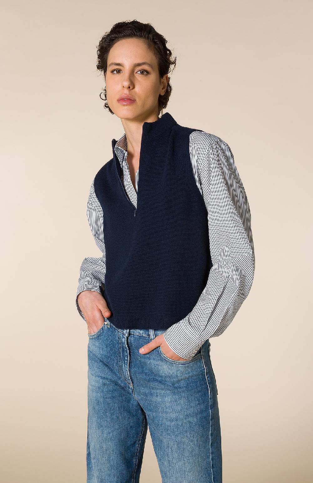 Seventy Camicia in cotone a righe - Col. Nero Affare Del Giorno