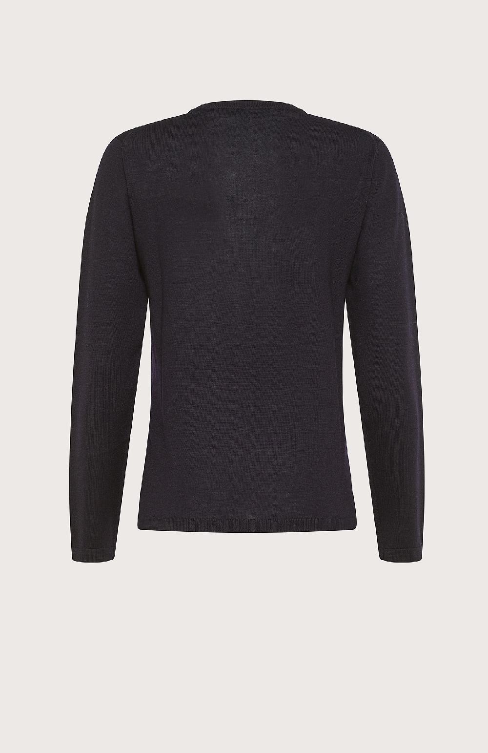 Seventy Maglioncino girocollo in lana merinos f.19 - Col. Blu Sottocosto