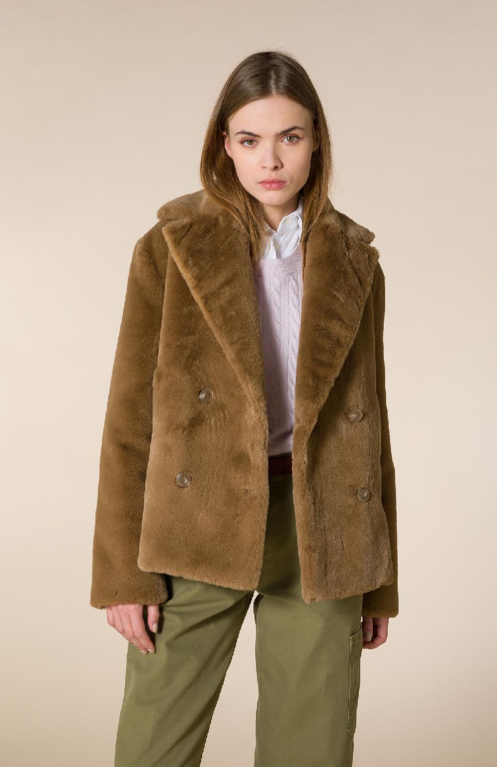 Seventy Maglione girocollo a trecce in 100% lana - Col. Rosa Vendita Economica