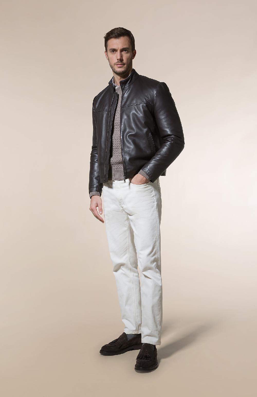 Seventy Giubbino corto con collo a fascetta - Col. Marrone Moda