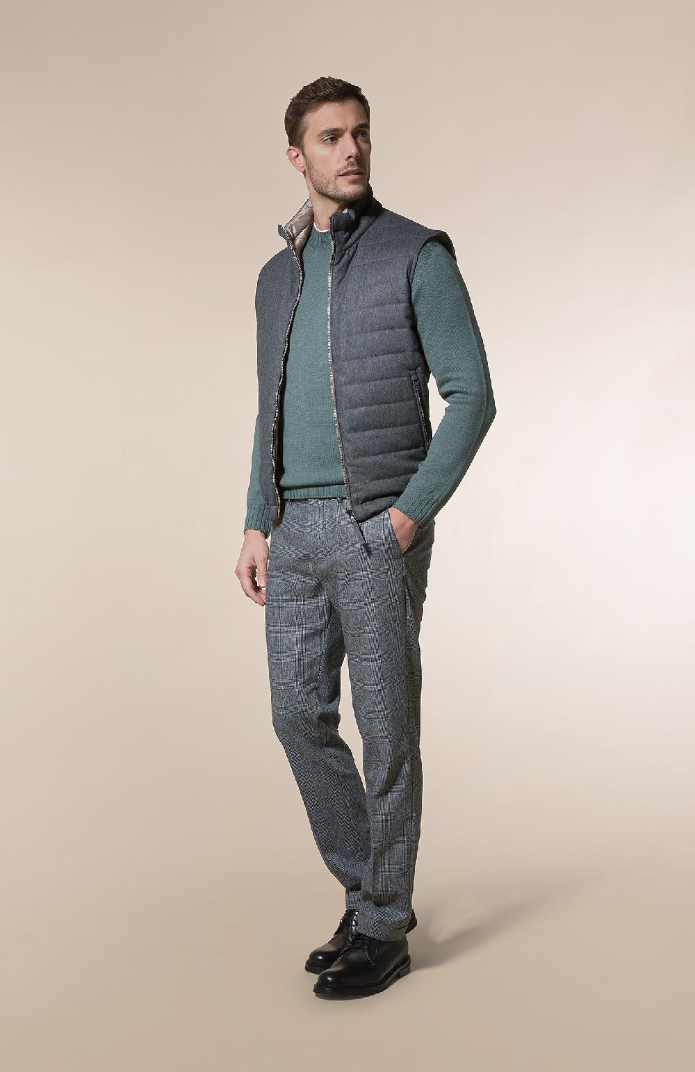 Seventy Pantalone chino in galles misto lana - Col. Grigio Qualità Garantita