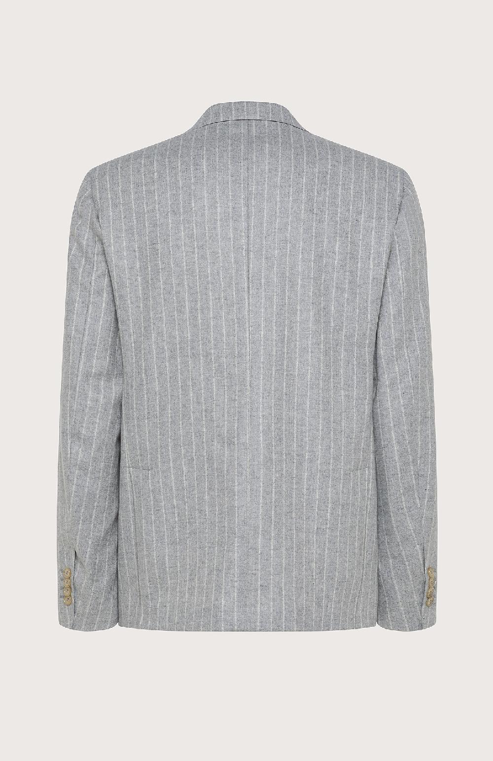 Seventy Giacca monopetto in gessato cardato misto lana - Col. Grigio Fino Al -60%